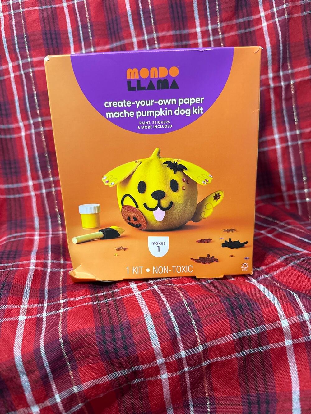 Mondo Llama Create-Your-Own Paper Mache Pumpkin Dog Kit